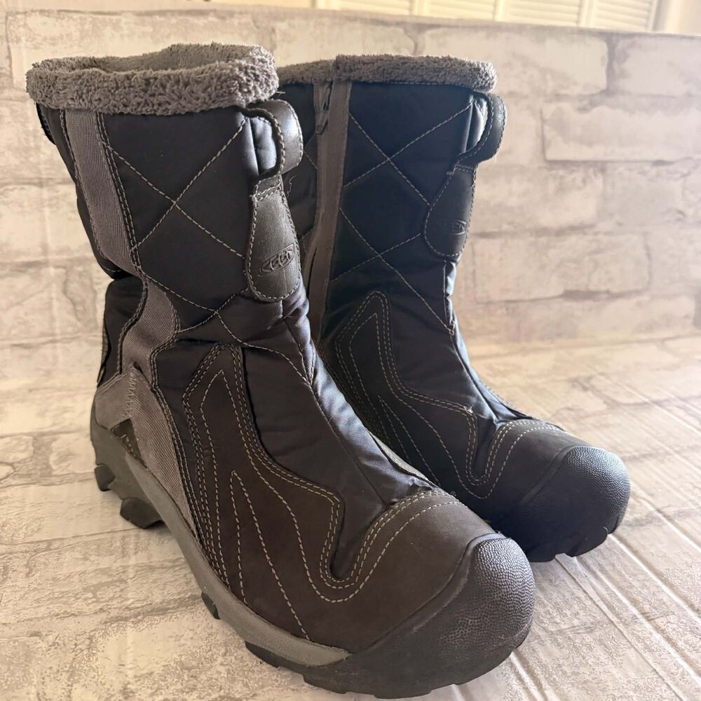 Keen Betty 5278 Gray Quilted Insulated Winter Boots Alpine Chalet Wintertides 9
